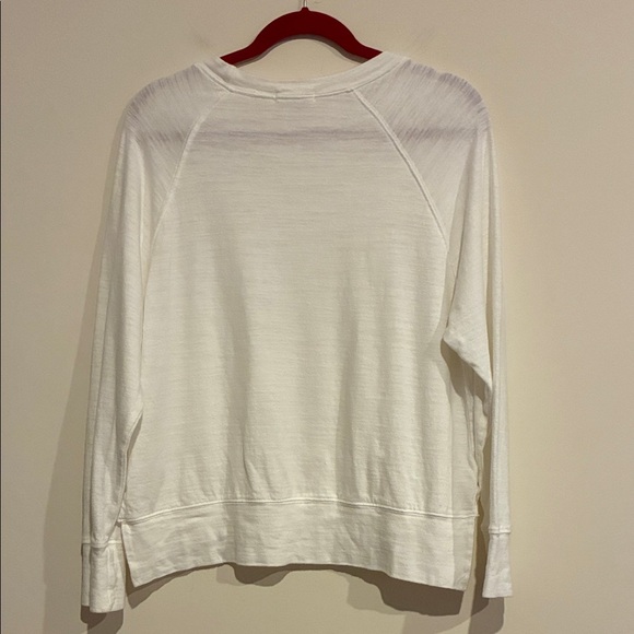 CP Shades Roxy relaxed fit cotton White Long Sleeve Sweatshirt 21” PTP xs - Picture 4 of 5